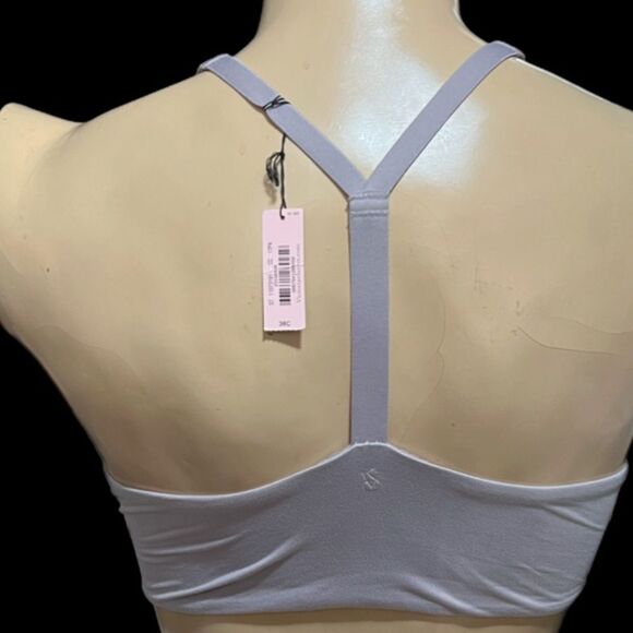 Victorias Secret Supersoft Unlined plunge Wire free Bralette Bra Gray - Picture 7 of 11